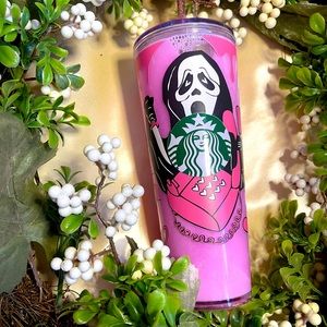 Snow globe tumbler, halloween tumbler, halloween